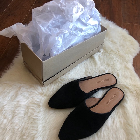 Madewell suede remi mule in true black - Picture 3 of 4